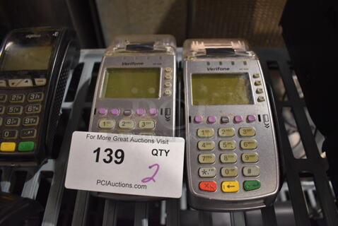 2 Verifone VX520 Credit Card Readers. 4x8.5x3. 2 Times Your Bid!