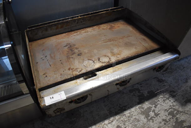 Star Max Stainless Steel Commercial Countertop Natural Gas Powered Flat Top Griddle. 36x28x16 - Image 2 of 5