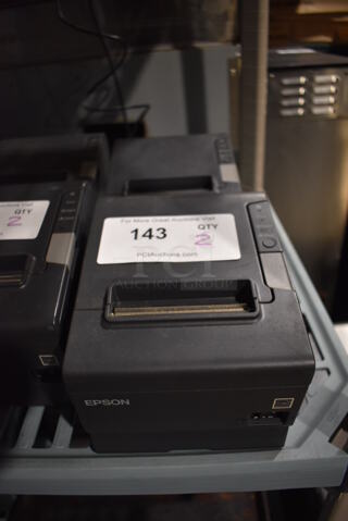 2 Epson M244A Countertop Receipt Printer. 6x8x6. 2 Times Your Bid!