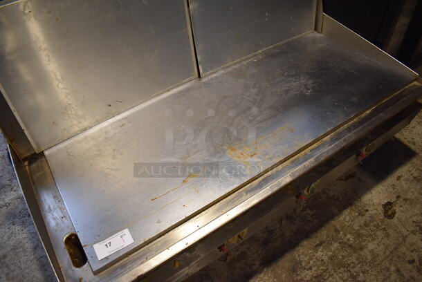 Keating 60BFLD Stainless Steel Commercial Countertop Natural Gas Powered Chrome Top Flat Top Griddle w/ Thermostatic Controls. 61x32x33 - Image 2 of 7