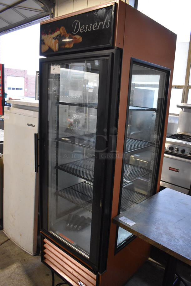 True G4SM-23 Metal Commercial Single Door Reach In Cooler Merchandiser w/ Poly Coated Racks. 115 Volts, 1 Phase. Comes w/ 4 Legs. 27x30x79. Tested and Powers On But Does Not Get Cold - Image 2 of 5