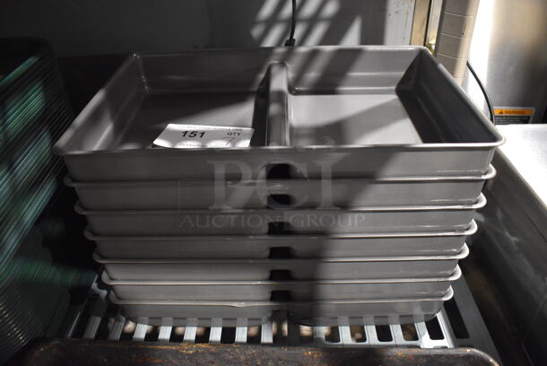 7 Metal 2 Compartment Baking Pans. 15x10x2. 7 Times Your Bid!