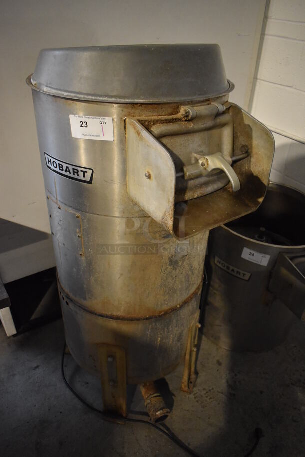 Hobart 6430 Metal Commercial Potato Peeler on Stand. 115 Volts, 1 Phase. 23x28x52. Tested and Working! - Image 2 of 6