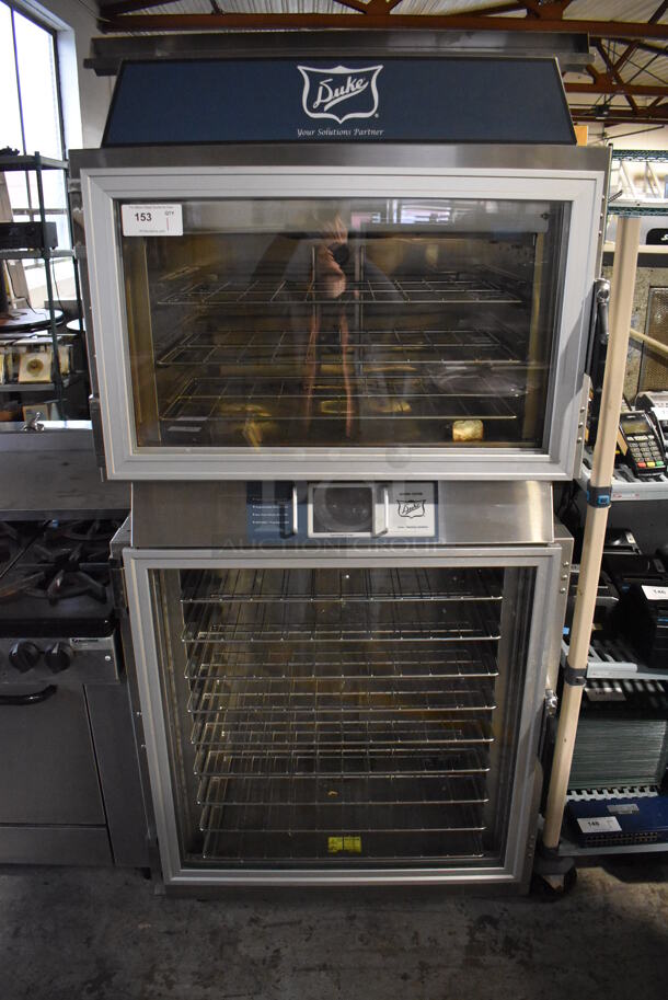 Duke TSC-6/18 Stainless Steel Commercial Electric Powered Oven Proofer on Commercial Casters. 208 Volts, 1 Phase. 38x28x78