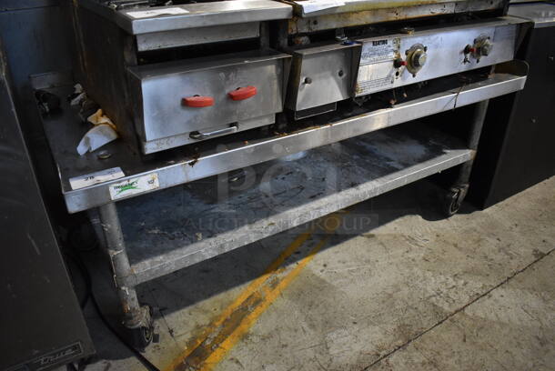 Regency Stainless Steel Commercial Equpiment Stand w/ Metal Under Shelf on Commercial Casters. 60x30x26 - Image 1 of 3