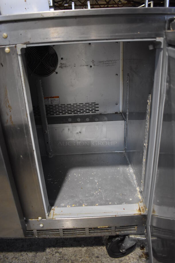 Beverage Air UCF36AY Stainless Steel Commercial 2 Door Undercounter Freezer on Commercial Casters. 115 Volts, 1 Phase. 36x30x35. Tested and Working! - Image 4 of 6