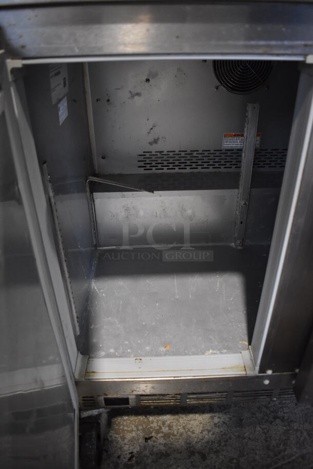 Beverage Air UCF36AY Stainless Steel Commercial 2 Door Undercounter Freezer on Commercial Casters. 115 Volts, 1 Phase. 36x30x35. Tested and Working! - Image 5 of 6