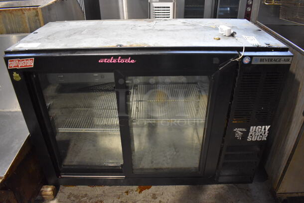 Beverage Air BB48GSY-1-B Metal Commercial 2 Door Back Bar Cooler Merchandiser. 115 Volts, 1 Phase. 48x24x35. Tested and Working!