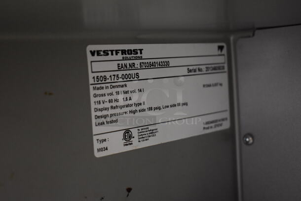 Vestfrost 1509-175-000US Metal Commercial Mini Red Bull Cooler Merchandiser. 115 Volts, 1 Phase. 14x16x17. Tested and Working! - Image 5 of 5