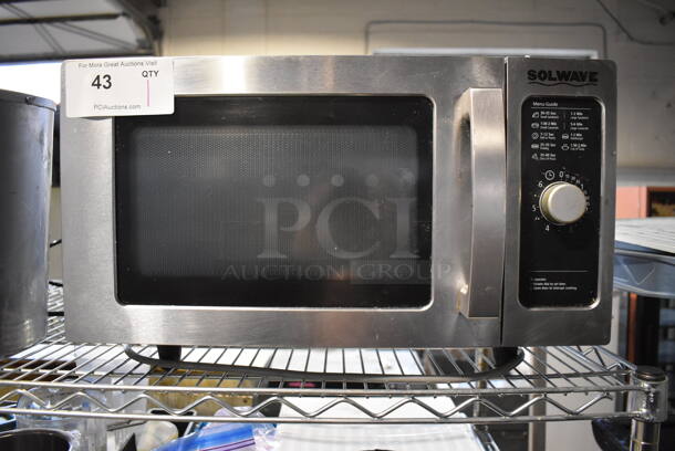Solwave Stainless Steel Commercial Countertop Microwave Oven. 20x14x12