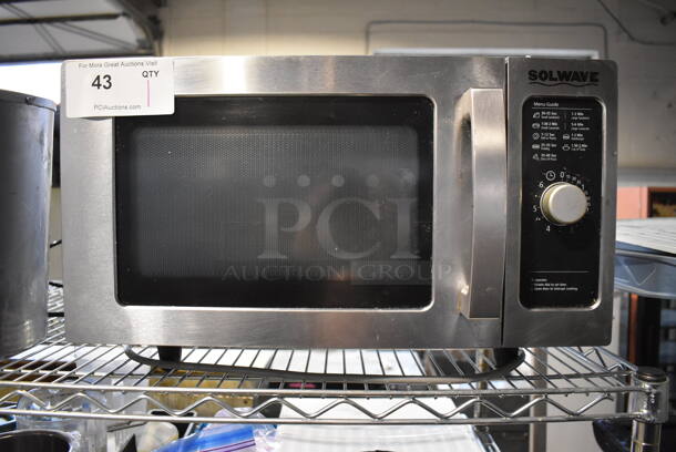 Solwave Stainless Steel Commercial Countertop Microwave Oven. 20x14x12 - Image 1 of 4
