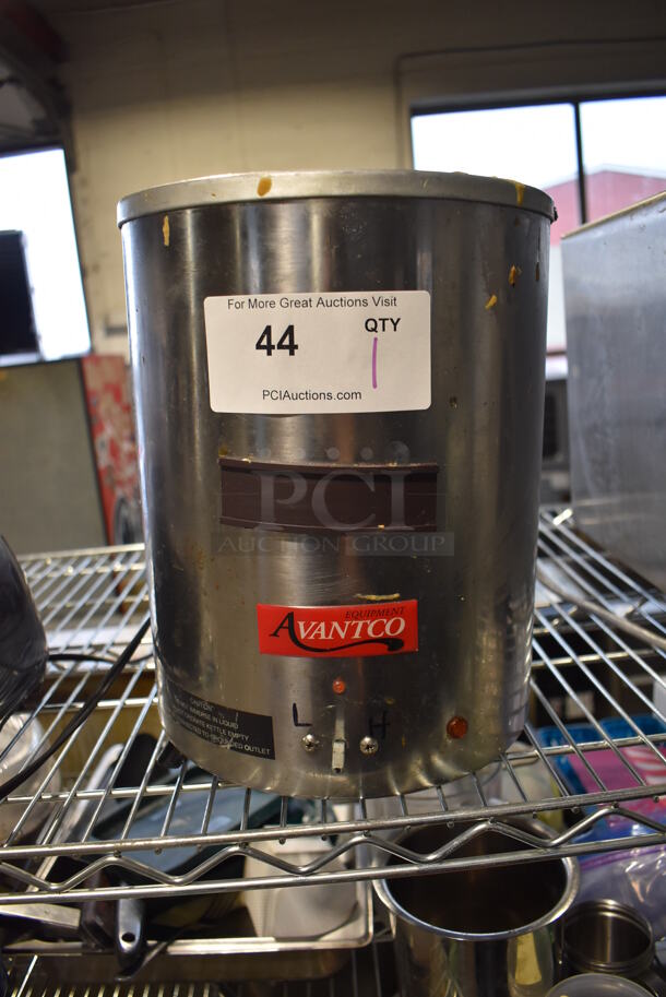 Avantco 177W300SS Stainless Steel Commercial Countertop Food Warmer. 110 Volts, 1 Phase. 9.5x9.5x12. Tested and Working!