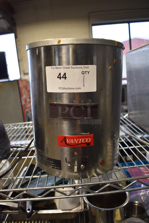 Avantco 177W300SS Stainless Steel Commercial Countertop Food Warmer. 110 Volts, 1 Phase. 9.5x9.5x12. Tested and Working! - Image 1 of 5