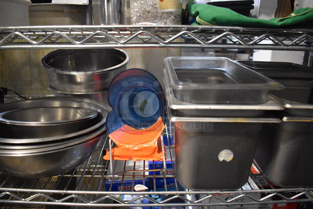 ALL ONE MONEY! Tier Lot of Various Items Including Metal Fan, Bowls and Drop In Bins - Image 3 of 4