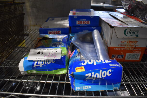 ALL ONE MONEY! Tier Lot of Various Items Including Plastic Bags and Cling Film - Image 2 of 5