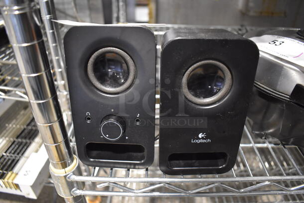 ALL ONE MONEY! Lot of 2 Logitech Speakers. 3.5x3x6