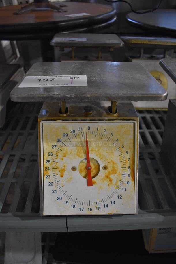 Metal Countertop Food Portioning Scale. 9x9x9