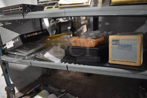 ALL ONE MONEY! Tier Lot of Various Items Including Drop In Bin Lids and Straining Inserts