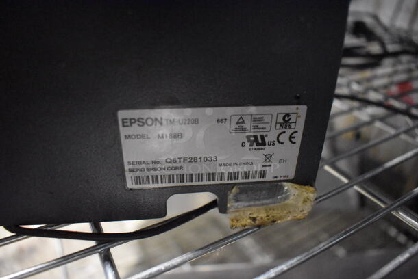 Epson M188B Countertop Receipt Printer. 6x10x6 - Image 4 of 5