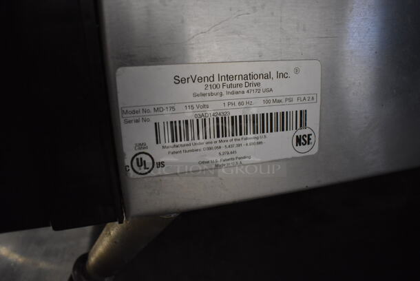 SerVend MD-175 Stainless Steel Commercial Countertop 8 Flavor Carbonated Beverage Machine. 115 Volts, 1 Phase. 24x30x38 - Image 5 of 5