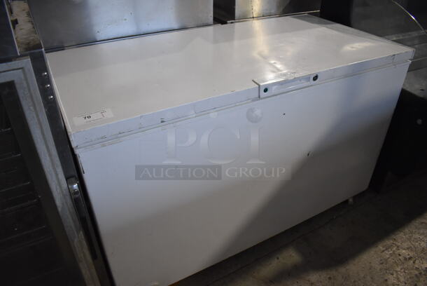 Frigidaire Metal Chest Freezer. 56x30x35. Tested and Working! - Image 3 of 5