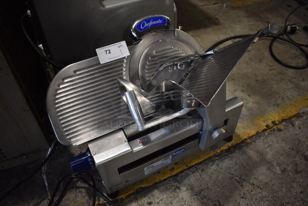 Chefmate GC512 Stainless Steel Commercial Countertop Automatic Meat Slicer w/ Blade Sharpener. 115 Volts, 1 Phase. 25x22x22. Tested and Working! - Image 2 of 5