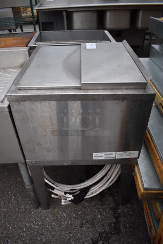 Stainless Steel Ice Bin w/ Cold Plate. 23x21x36
