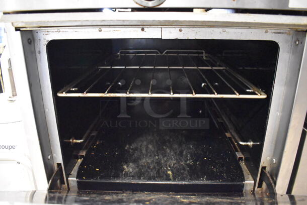 Stainless Steel Commercial Natural Gas Powered 4 Burner Range w/ Oven and Back Splash on Commercial Casters. 24x34x47 - Image 6 of 6