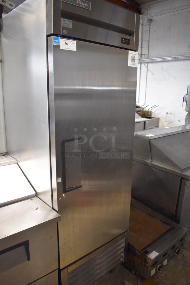 2022 True T-23F-HC ENERGY STAR Stainless Steel Commercial Single Door Reach In Freezer on Commercial Casters. 115 Volts, 1 Phase. 27x30x83. Tested and Working!