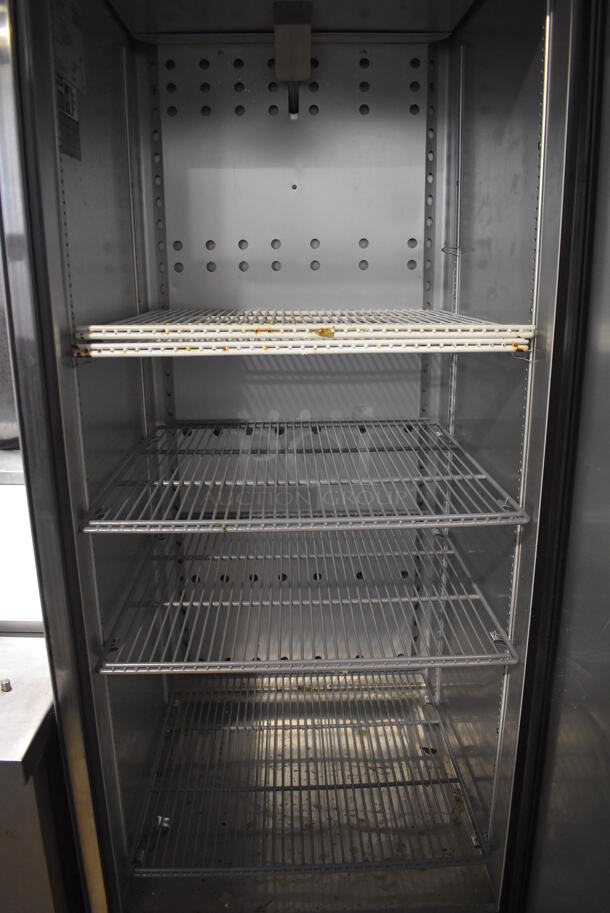 2022 True T-23F-HC ENERGY STAR Stainless Steel Commercial Single Door Reach In Freezer on Commercial Casters. 115 Volts, 1 Phase. 27x30x83. Tested and Working! - Image 4 of 5