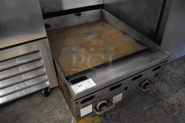 Vulcan Stainless Steel Commercial Countertop Natural Gas Powered Flat Top Griddle. 24x32x16 - Image 3 of 5