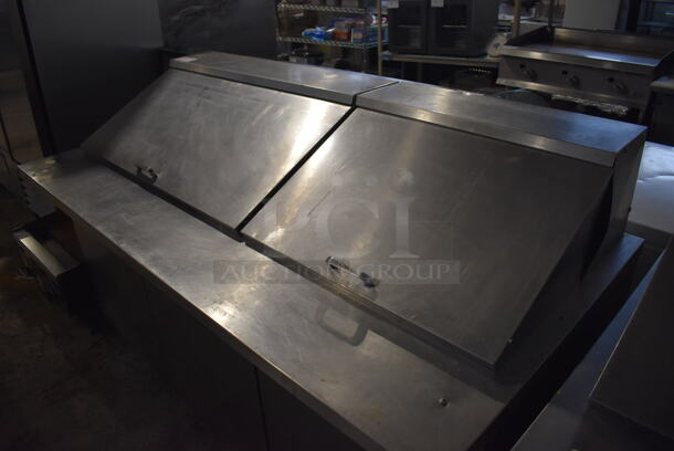 2012 True TSSU-72-30M-B-ST Stainless Steel Commercial Sandwich Salad Prep Table Bain Marie Mega Top on Commercial Casters. 115 Volts, 1 Phase. 72x34x45. Cannot Test - Unit Trips Breaker - Image 3 of 9