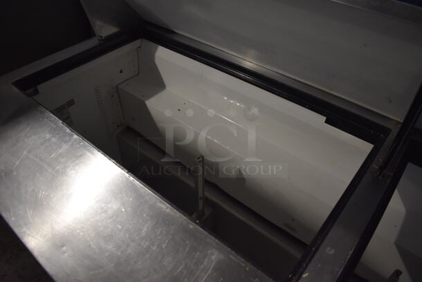 2012 True TSSU-72-30M-B-ST Stainless Steel Commercial Sandwich Salad Prep Table Bain Marie Mega Top on Commercial Casters. 115 Volts, 1 Phase. 72x34x45. Cannot Test - Unit Trips Breaker - Image 5 of 9