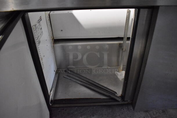 2012 True TSSU-72-30M-B-ST Stainless Steel Commercial Sandwich Salad Prep Table Bain Marie Mega Top on Commercial Casters. 115 Volts, 1 Phase. 72x34x45. Cannot Test - Unit Trips Breaker - Image 7 of 9