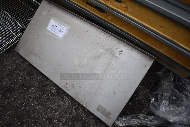 Stainless Steel Shelf w/ Wall Mount Brackets. 24x12x12 - Image 2 of 2