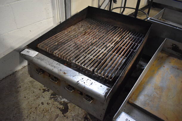 Stainless Steel Commercial Countertop Natural Gas Powered Charbroiler Grill. 24x32x18 - Image 3 of 5