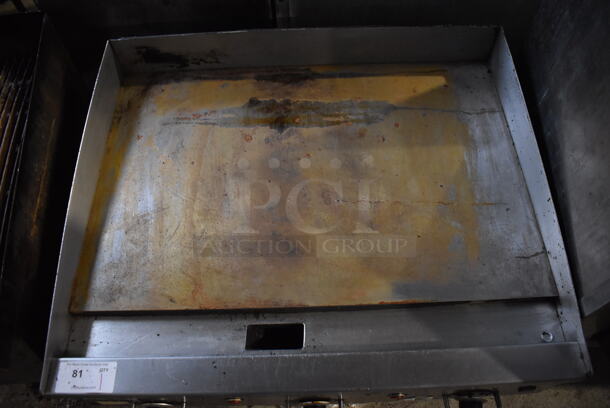 Vulcan Stainless Steel Commercial Countertop Natural Gas Powered Flat Top Griddle w/ Thermostatic Controls. 36x32x16 - Image 3 of 5