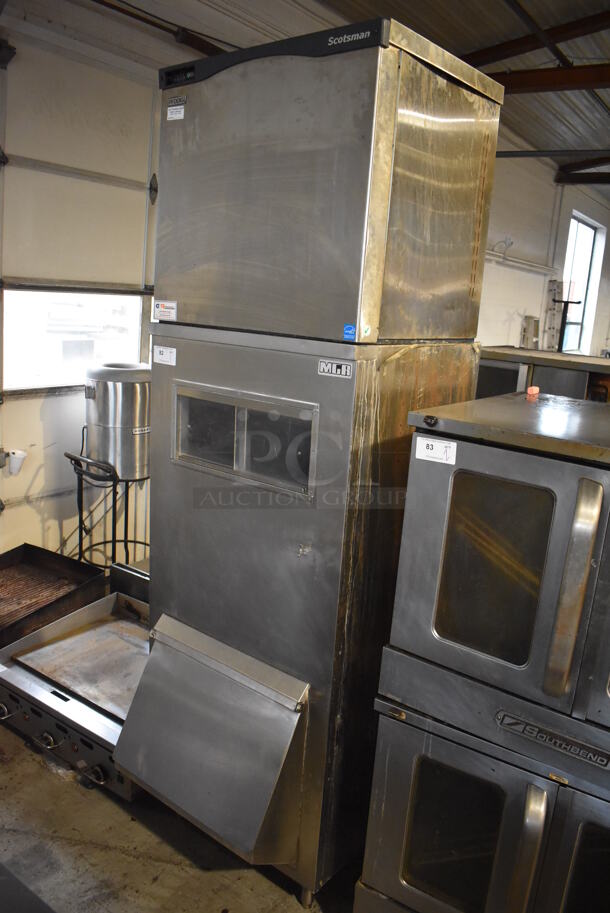 Scotsman C0830SA-32B Stainless Steel Commercial Ice Machine Head on Commercial Bin. 208/230 Volts, 1 Phase. 30x36x99 - Image 4 of 6