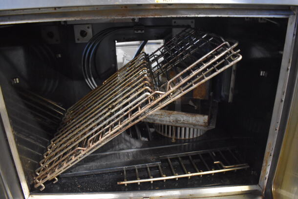 2 Southbend SilverStar Stainless Steel Commercial Electric Powered Full Size Convection Oven w/ View through Doors, Metal Oven Racks and Thermostatic Controls on Commercial Casters. 220-250 Volts. 40x31x65. 2 Times Your Bid! - Image 5 of 8