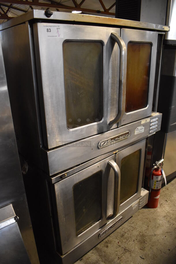 2 Southbend SilverStar Stainless Steel Commercial Electric Powered Full Size Convection Oven w/ View through Doors, Metal Oven Racks and Thermostatic Controls on Commercial Casters. 220-250 Volts. 40x31x65. 2 Times Your Bid! - Image 7 of 8