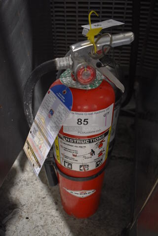 Amerex Fire Extinguisher. 8x6x20. Buyer Must Pick Up - We Will Not Ship This Item. 