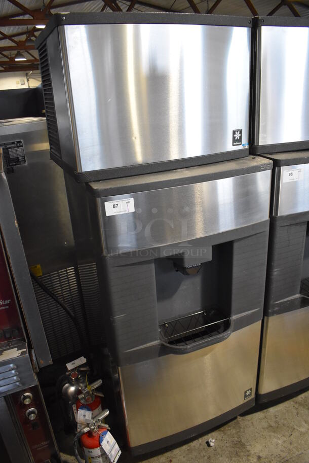 Manitowoc QD0452A Stainless Steel Commercial Ice Machine Head on Manitowoc QPA310 Stainless Steel Commercial Ice Bin Hotel Dispenser. 115 Volts, 1 Phase. 30x29x82 - Image 2 of 7