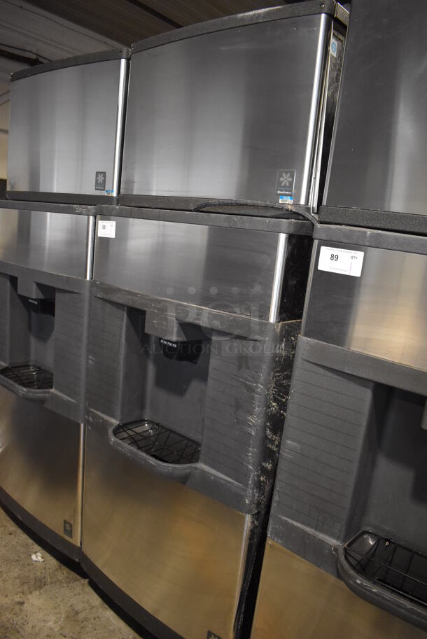 Manitowoc QD0452A Stainless Steel Commercial Ice Machine Head on Manitowoc QPA310 Stainless Steel Commercial Ice Bin Hotel Dispenser. 115 Volts, 1 Phase. 30x29x82 - Image 2 of 7