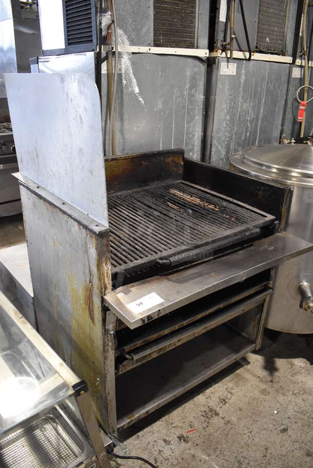 Stainless Steel Commercial Natural Gas Powered Charbroiler Grill w/ Under Shelves. 36x34x57 - Image 5 of 6