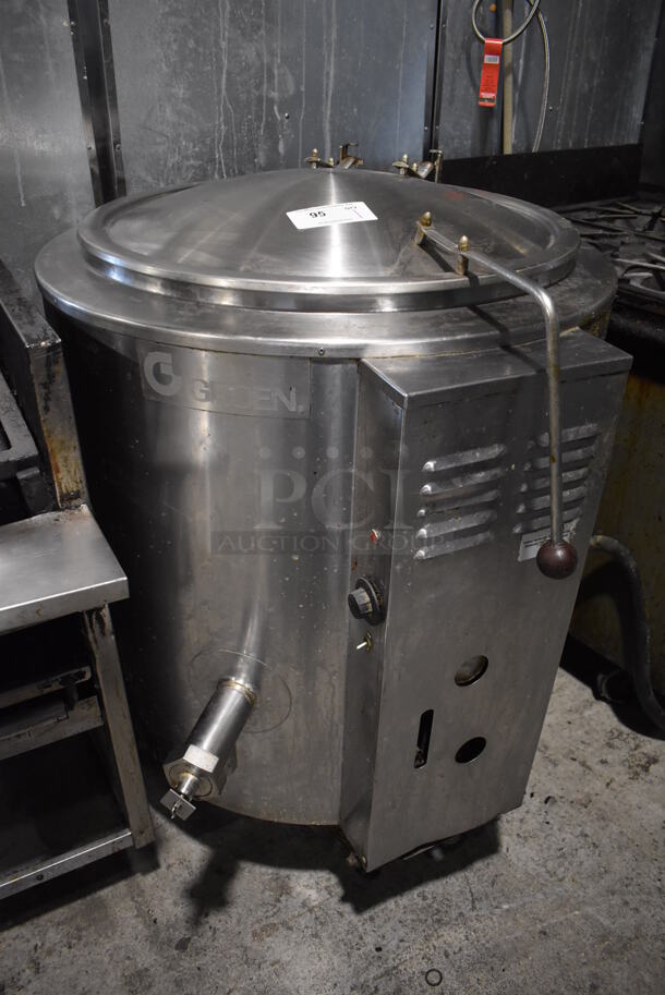 Groen Stainless Steel Commercial Floor Style Natural Gas Powered Steam Kettle. 35x38x45 - Image 1 of 6