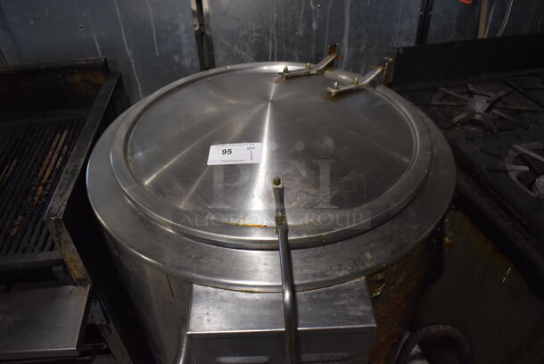 Groen Stainless Steel Commercial Floor Style Natural Gas Powered Steam Kettle. 35x38x45 - Image 3 of 6