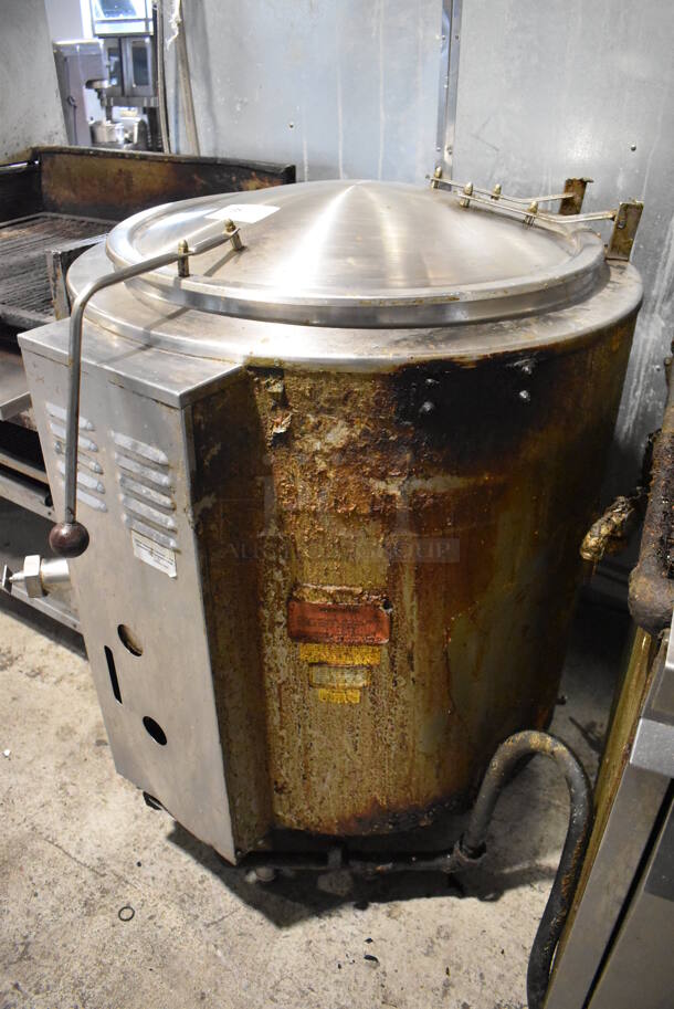 Groen Stainless Steel Commercial Floor Style Natural Gas Powered Steam Kettle. 35x38x45 - Image 6 of 6