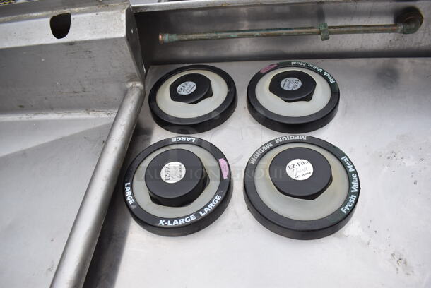 Duke Stainless Steel Cashier Station for Subway Make Line w/ 4 In Counter Cup Dispensers. 73x34x35 - Image 4 of 4