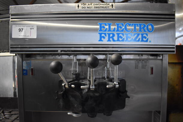 Electro Freeze 30TA-GAB-SS Stainless Steel Commercial Floor Style 2 Flavor w/ Twist Soft Serve Ice Cream Machine on Commercial Casters. 208/230 Volts, 1 Phase. 26x38x68 - Image 5 of 6