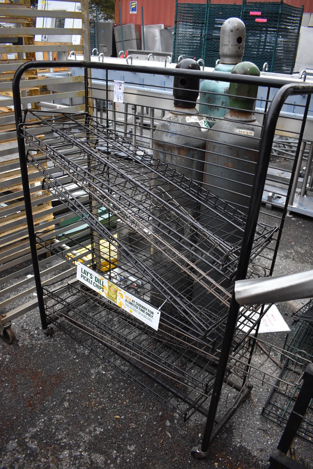Black Metal Rack. 38x14x51 - Image 1 of 3
